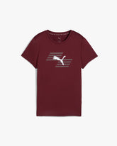 PUMA X HYROX WOMEN'S POLY GRAPHIC TEE RUBY SHIMMER