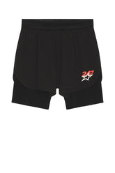 247 HYBRID SHORT JET BLACK