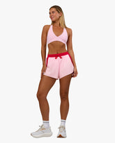 ACCELERATE 3" HIGH-RISE RUNNING SHORT - SCARLET-MARSHMALLOW