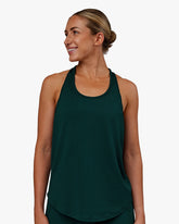 AEROFLX+ DROP ARMHOLE SEAMLESS TANK DARK MOSS/DARK MOSS