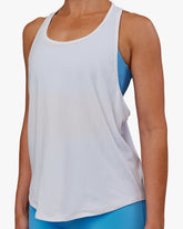 AEROFLX+ DROP ARMHOLE SEAMLESS TANK WHITE/WHITE