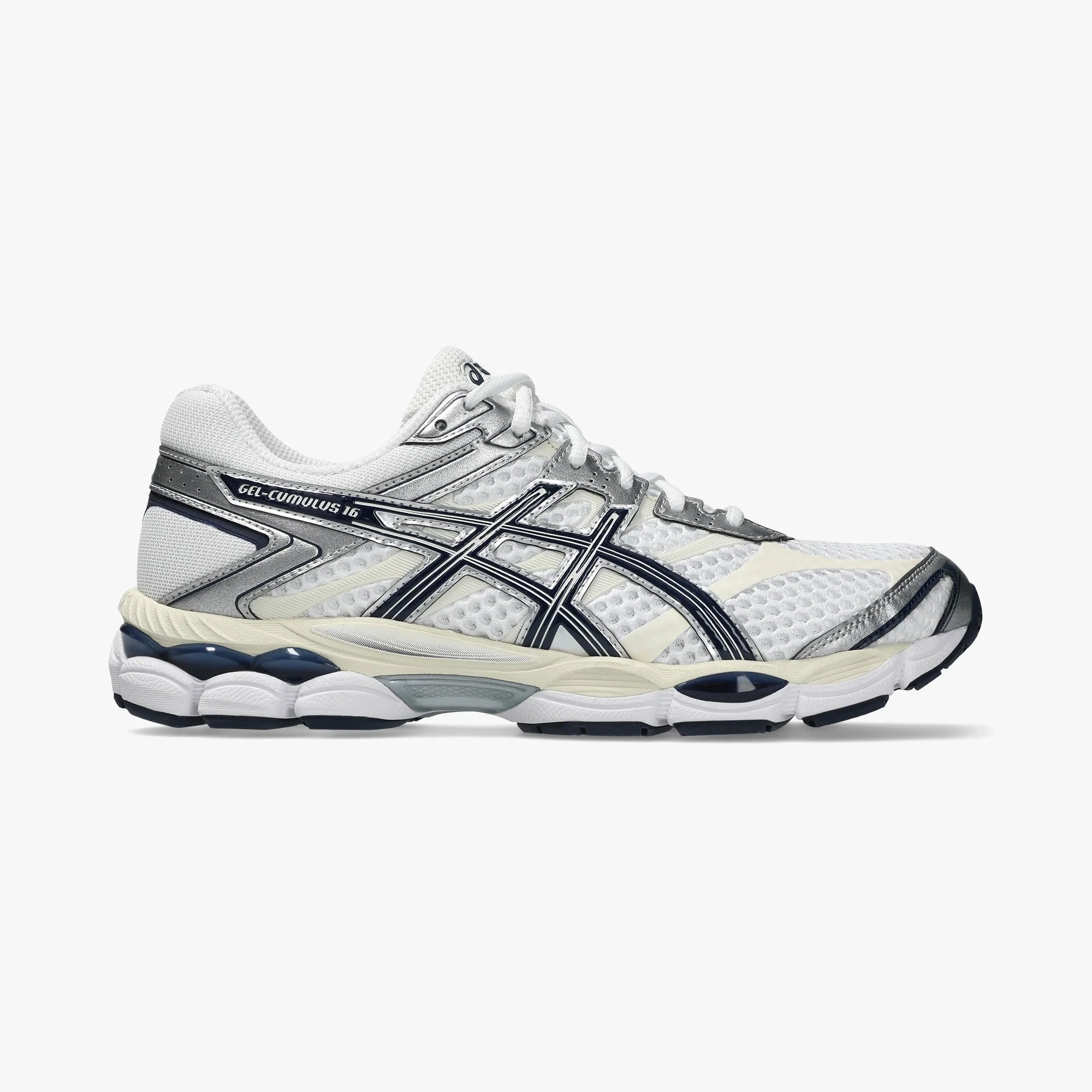 ASICS MEN SHOES GEL CUMULUS 16 WHITE/MIDNIGHT - Sole Therapy