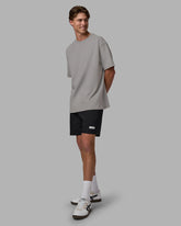 BASE FLXCOTTON TEE OVERSIZED CIRCULAR GREY