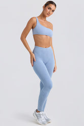 BO&TEE SEAMLESS RIB LEGGINGS WASHED BLUE