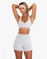 BO&TEE SOFT ACTIVE MINI SHORTS 'WITH LOVE EDIT' GREY MARL