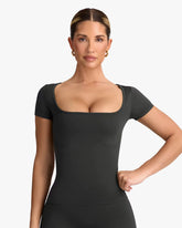 BO&TEE SUPER SCULPT SEAMLESS T-SHIRT ASH