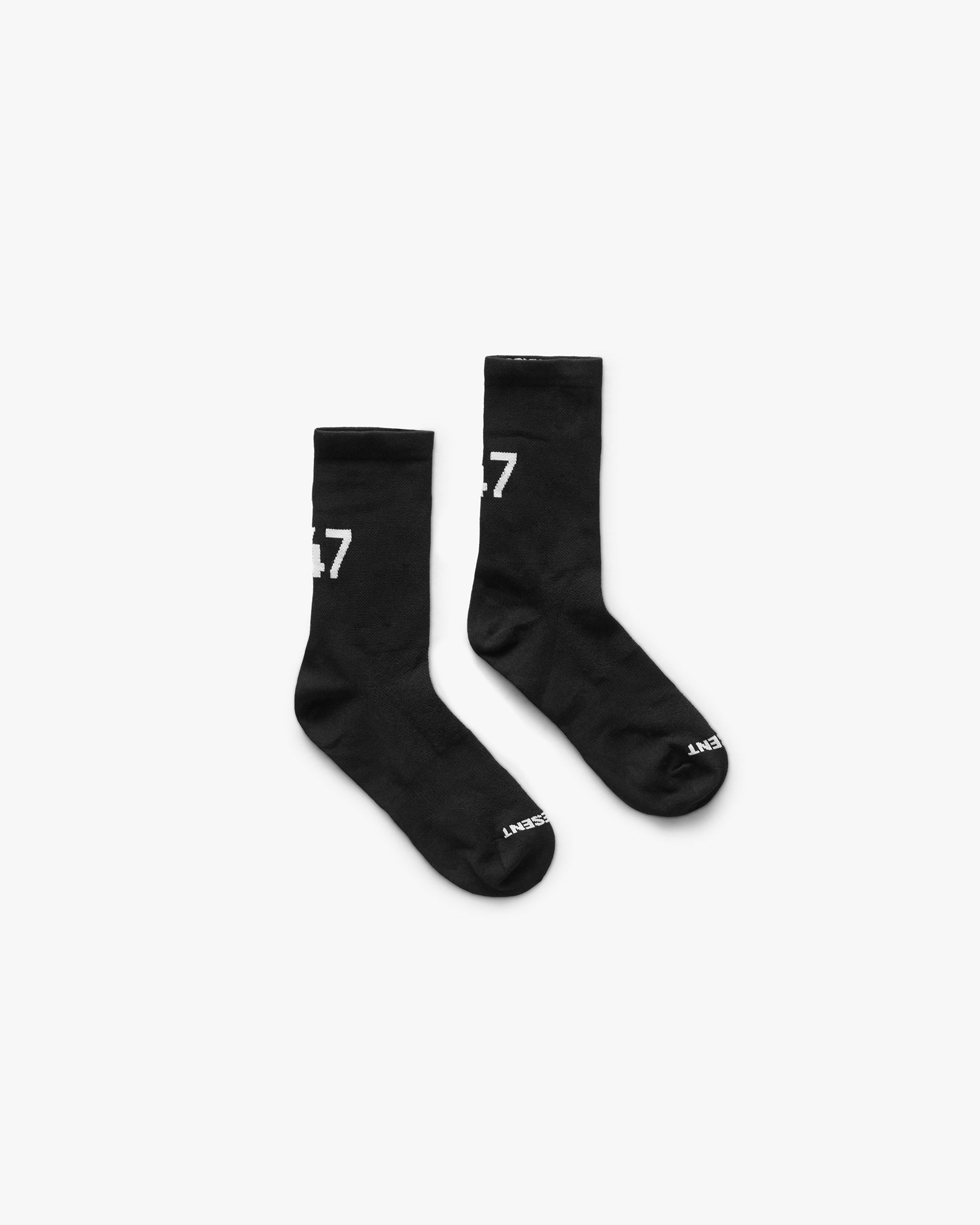 247 Numbers Socks - Jet Black - Image 1