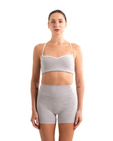 BO&TEE SOFT ACTIVE SWEETHEART-NECK SPORTS BRA 'WITH LOVE EDIT' GREY MARL
