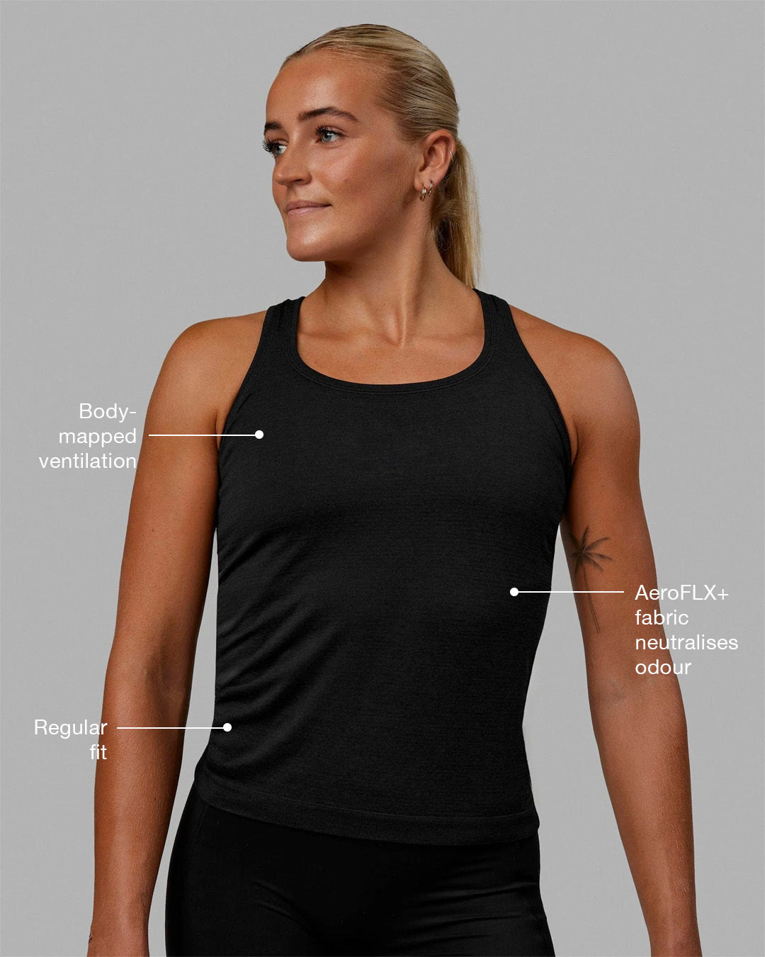 LSKD AEROFLX+ SEAMLESS TANK - BLACK MARL - image 2