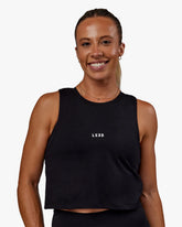 GO-TO FLXCOTTON TANK BLACK-WHITE