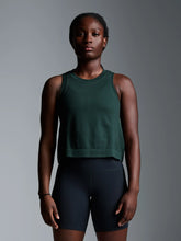 HERE TODAY CROPPED TANK DARK GREEN