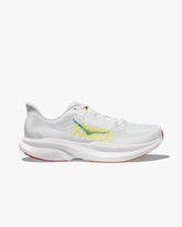 HOKA MENS RUNNING SHOES MACH6 WHITE/NIMBUS CLOUD