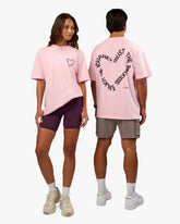 LOVE THE PROCESS FLXCOTTON OVERSIZE TEE - MARSHMALLOW-MIDNIGHT PLUM