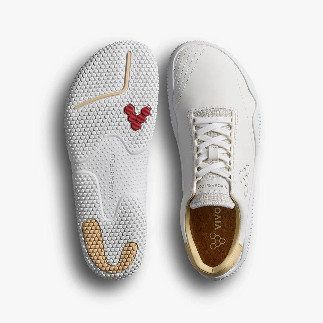 MOTUS STUDIO SNEAKER LEATHER WOMENS BRIGHT WHITE - Vivobarefoot
