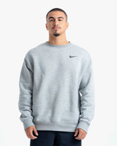NIKE S&C MEN'S CREWNECK HEATHER GREY/BLACK