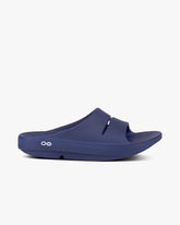 OOFOS UNISEX OOAHH SLIDE SANDALS - NAVY