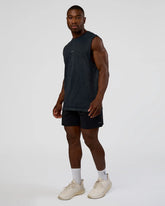 POWER MUSCLE TANK PIRATE BLACK WASHED