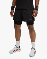 PUMA X HYROX MEN'S 2IN1 TRAIN SHORT BLACK