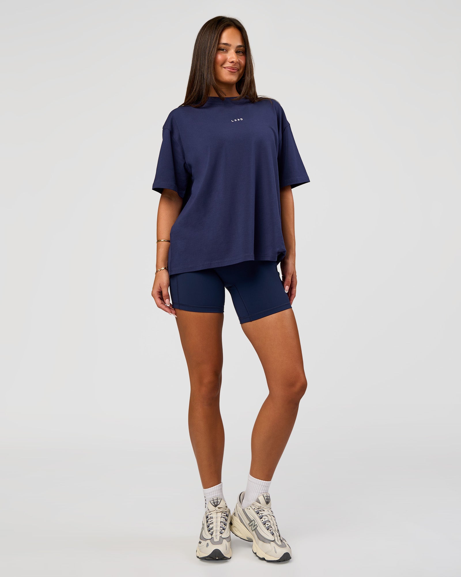 LSKD GO-TO FLXCOTTON OVERSIZED TEE - FUTURE NAVY-WHITE - image 17