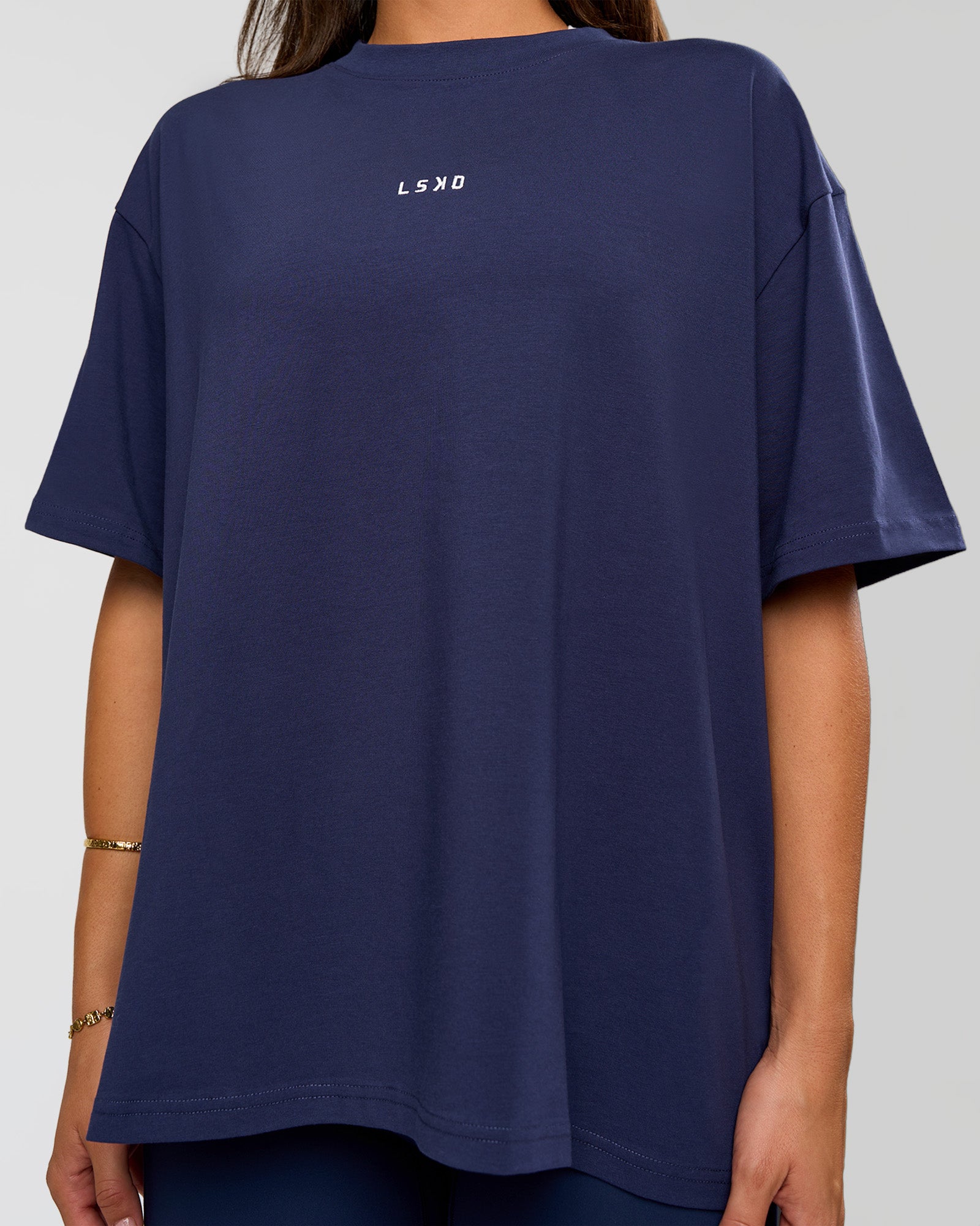 LSKD GO-TO FLXCOTTON OVERSIZED TEE - FUTURE NAVY-WHITE - image 18