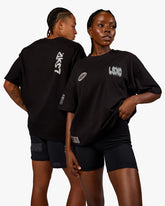 STATIC GRIT HEAVYWEIGHT OVERSIZED TEE - BLACK-ALLOY