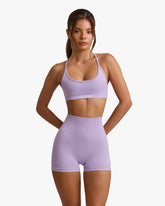 SUPER SCULPT SEAMLESS MINI SHORTS IN POWDER PINK