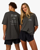 VALUES RUN CLUB FLXCOTTON TEE - DARK STORM-ALLOY