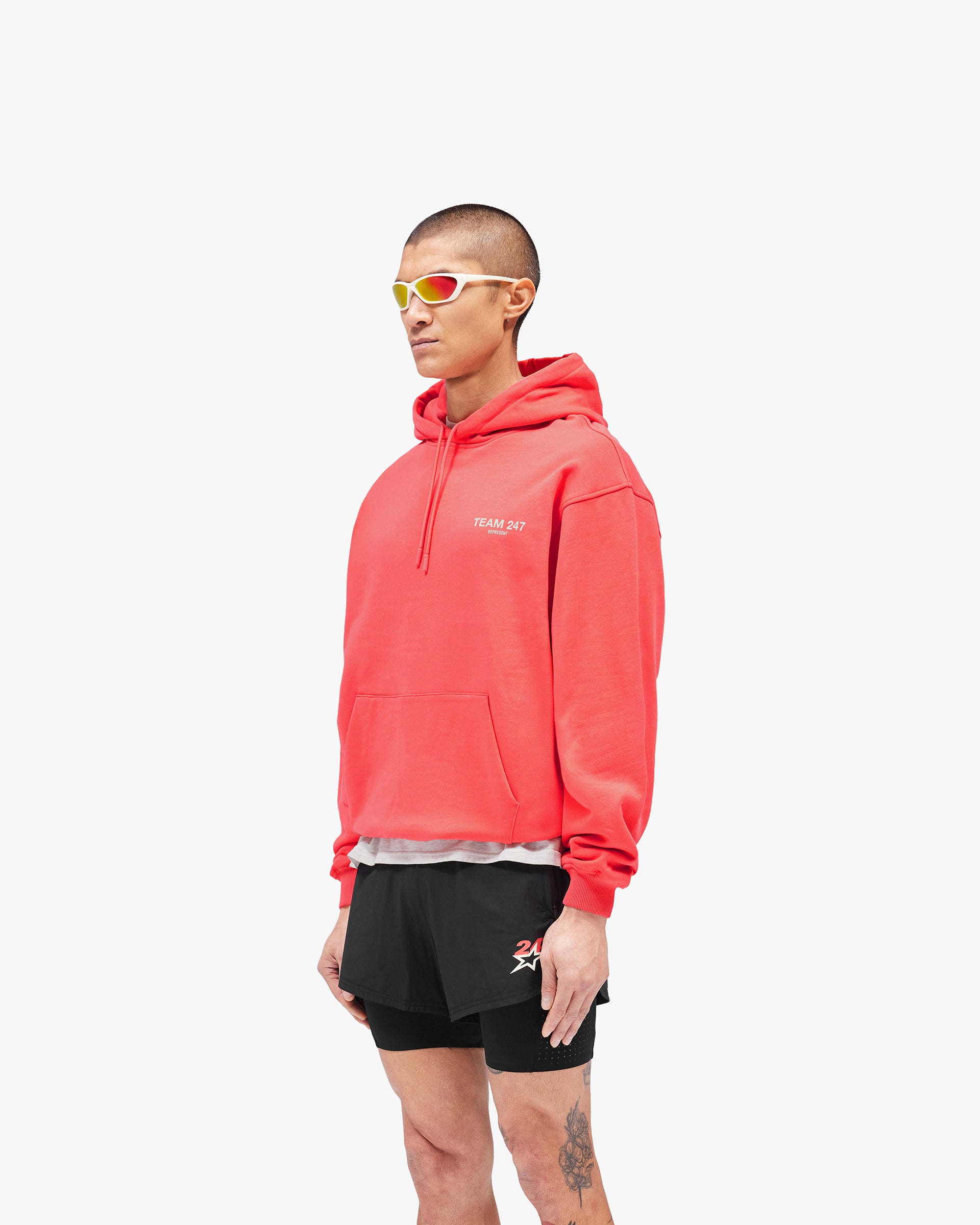 Team 247 Oversized Hoodie - Racing Red - Image 2