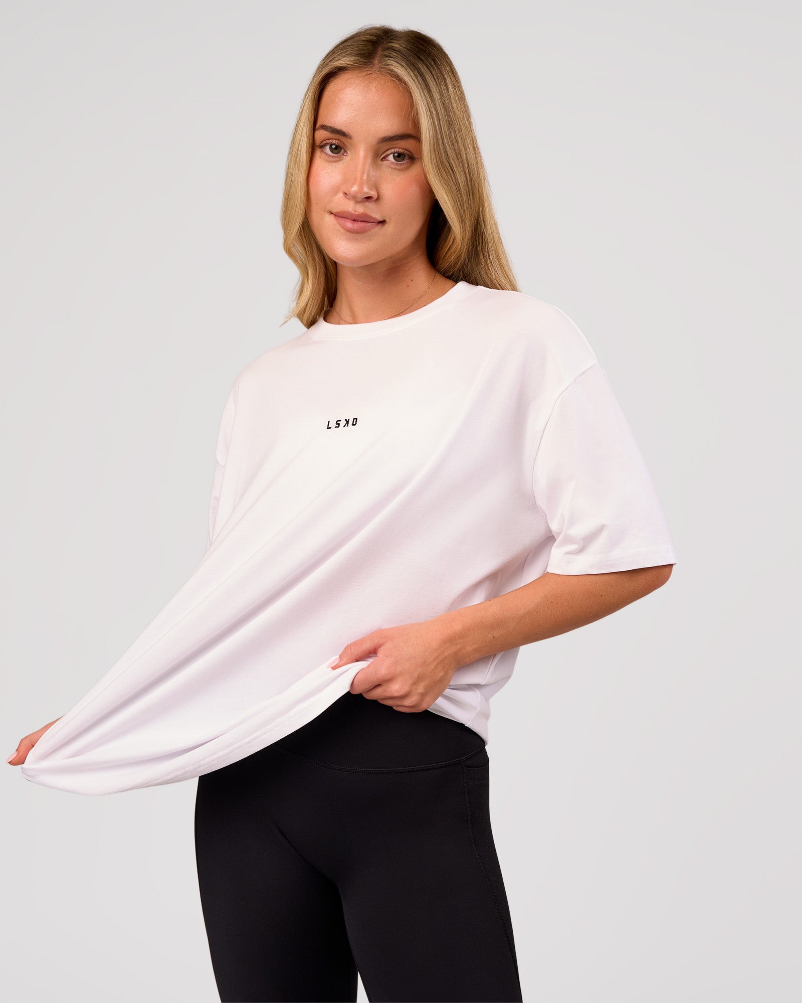 LSKD GO-TO FLXCOTTON OVERSIZED TEE - WHITE-BLACK - image 22