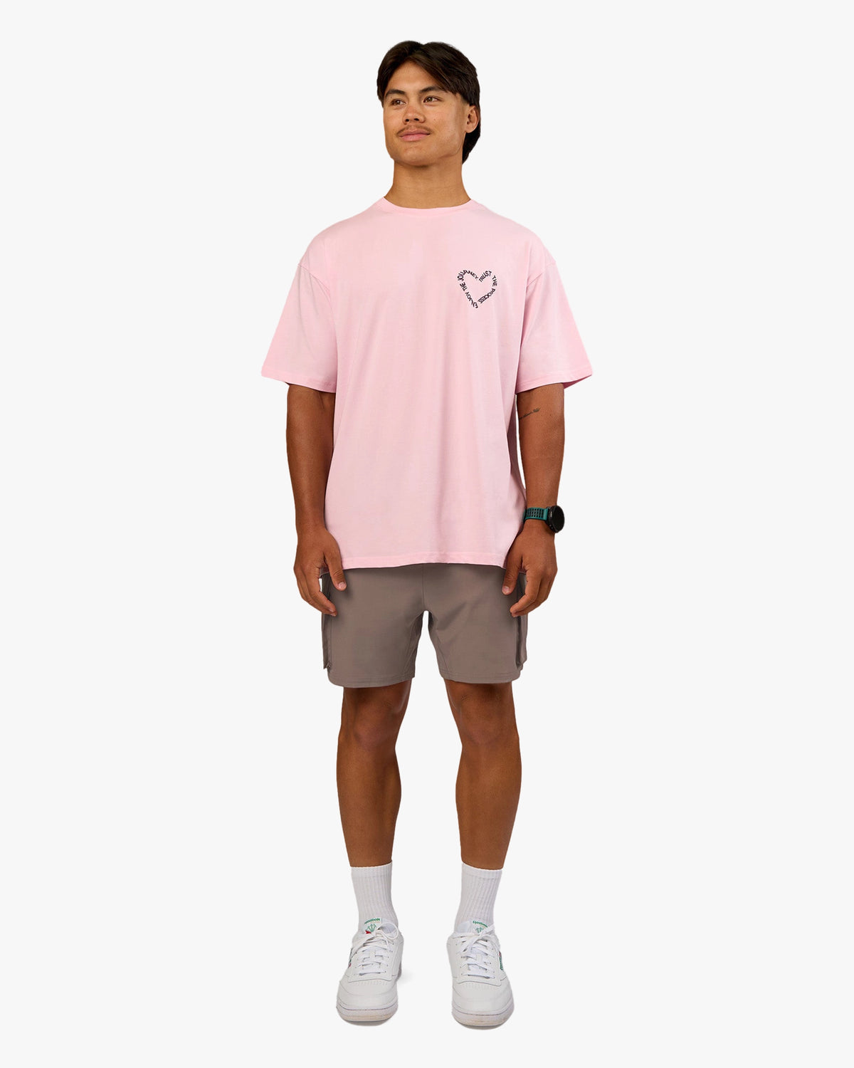 LOVE THE PROCESS FLXCOTTON OVERSIZE TEE - MARSHMALLOW-MIDNIGHT PLUM