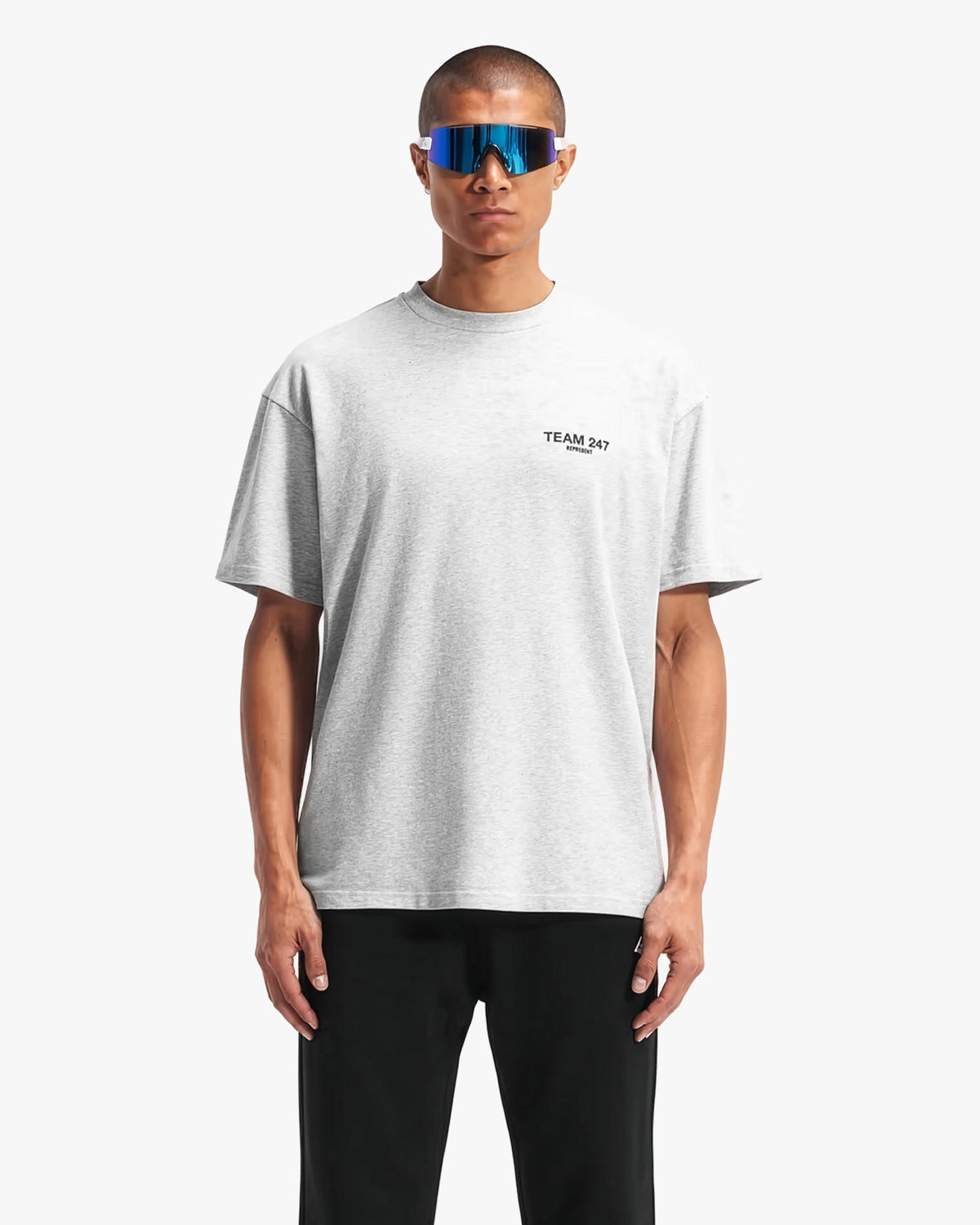 247 OVERSIZED T-SHIRT ASH GREY/BLACK