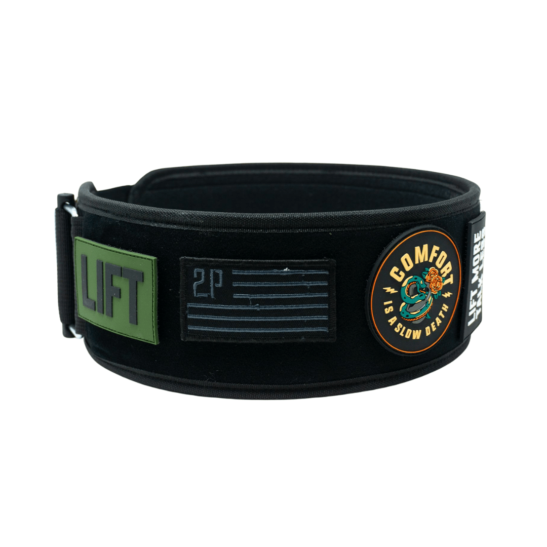 2POOD BLACK VELCRO PATCH 4" WEIGHTLIFTING BELT - image 2