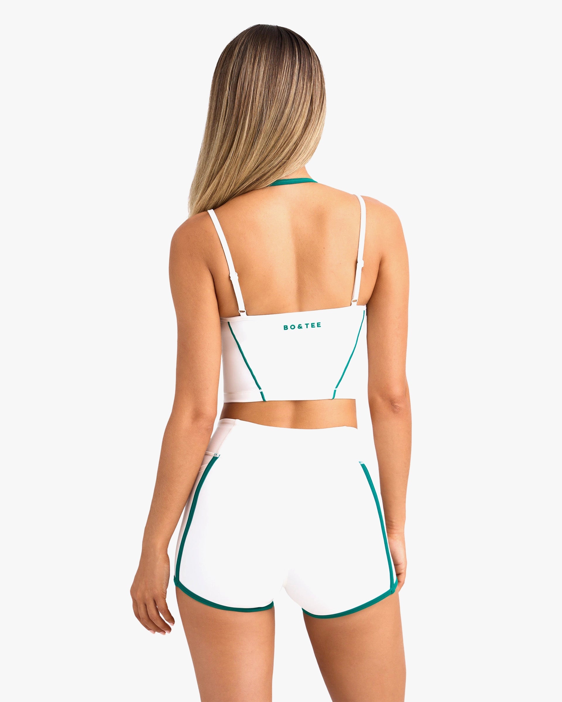 BO&TEE SOFT ACTIVE LAYERED CROPPED TANK TOP WHITE