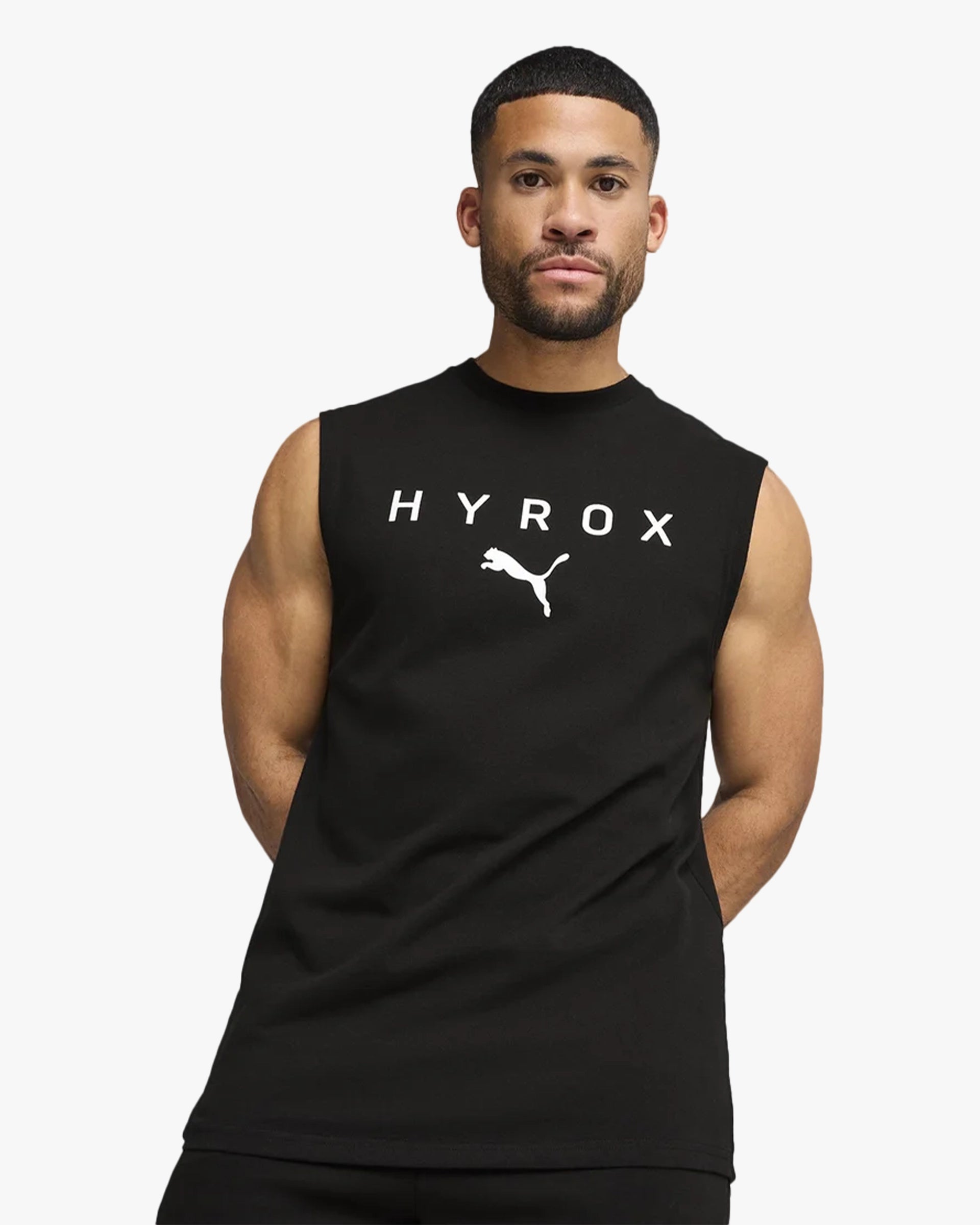 PUMA X HYROX UNISEX CUTOFF TANK BLACK