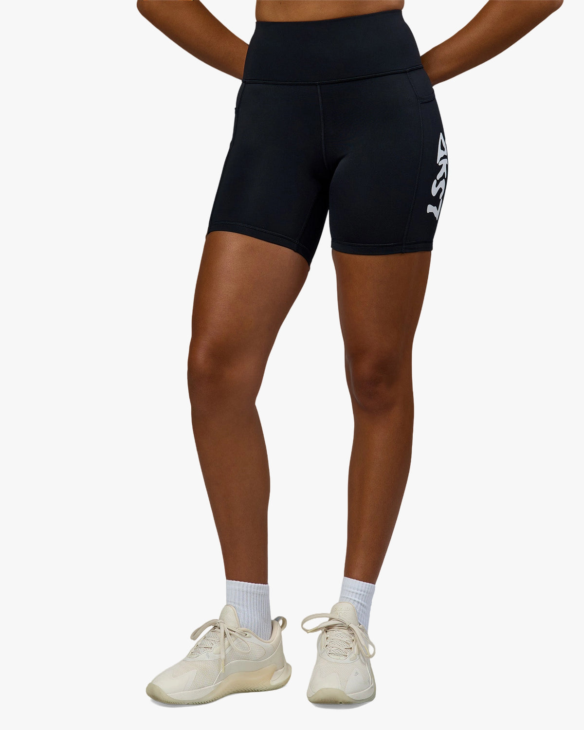 REP STREET SCRIPT ULTRA HIGH-RISE 6" SHORT POCKETS - BLACK-WHITE