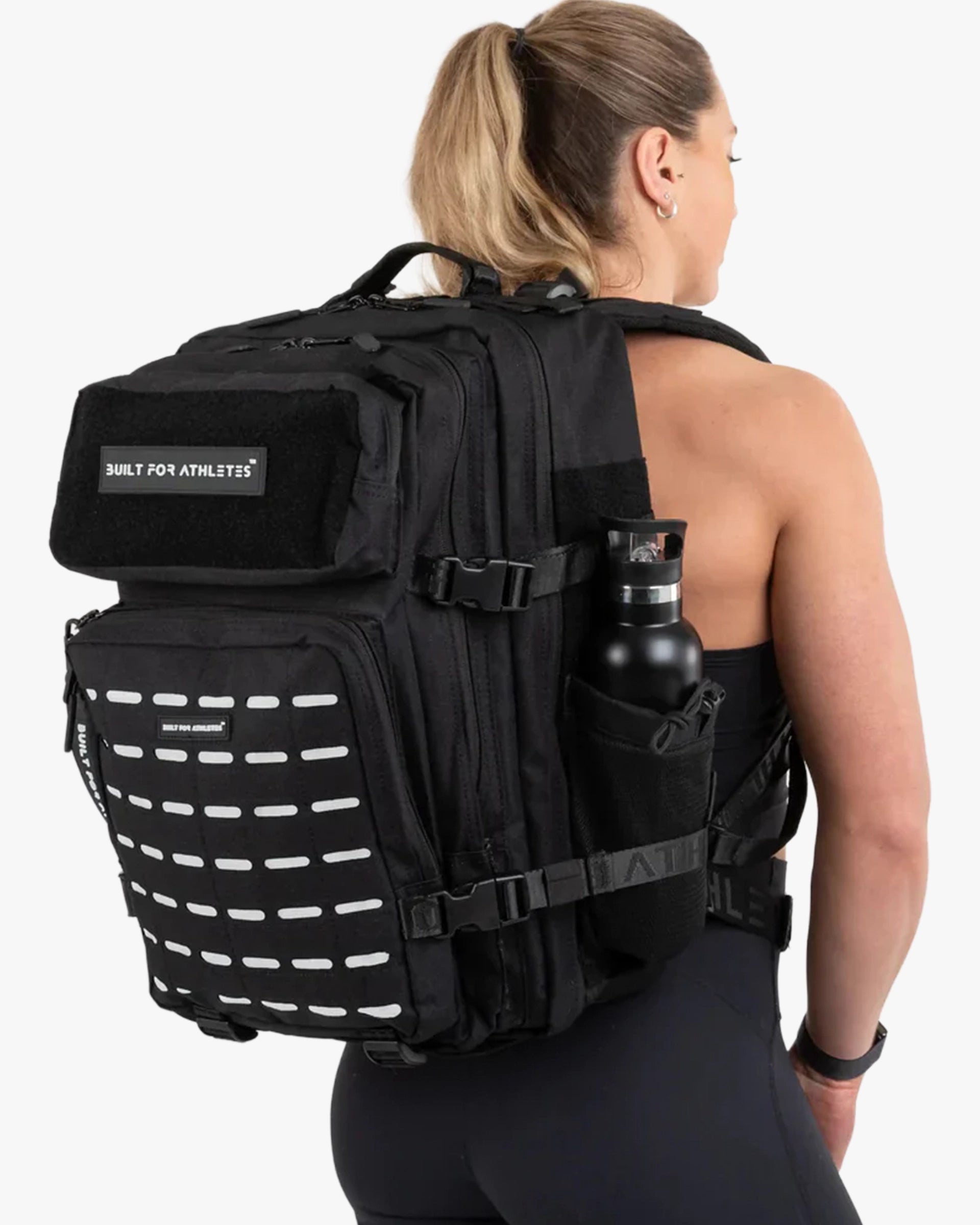 LARGE GYM BACKPACK BUILT FOR ATHLETES MONO CHROME