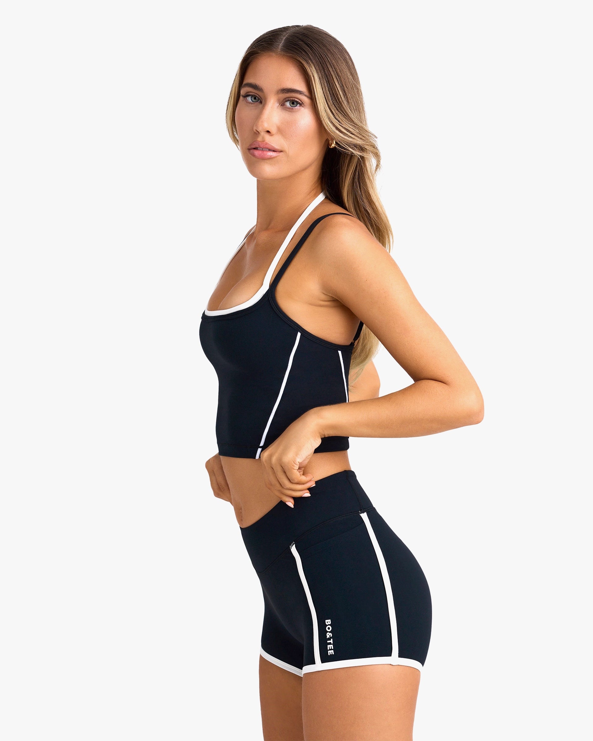 BO&TEE SOFT ACTIVE MINI SHORTS BLACK