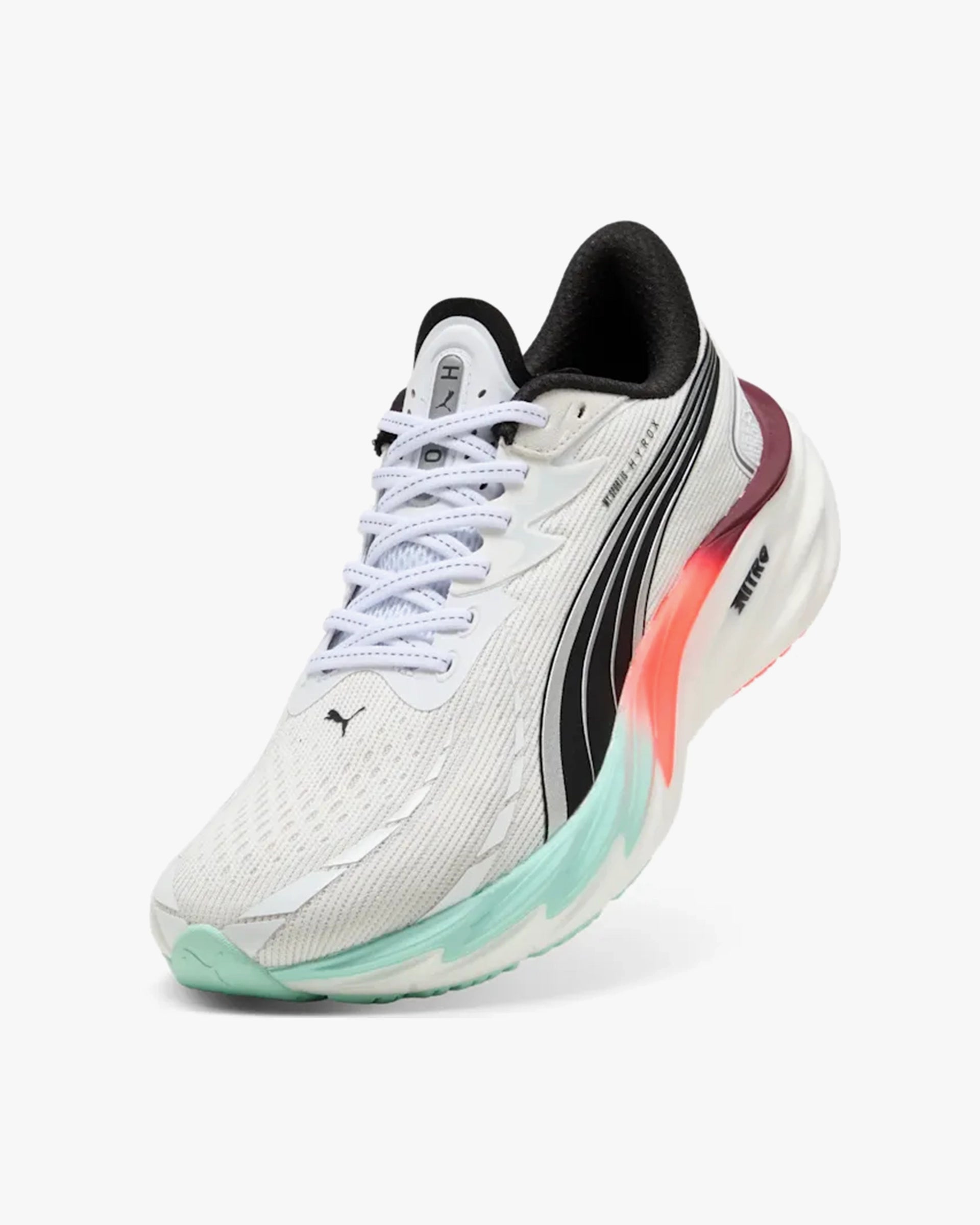 PUMA VELOCITY NITRO 4 HYROX WHITE MINT/GLOWING RED