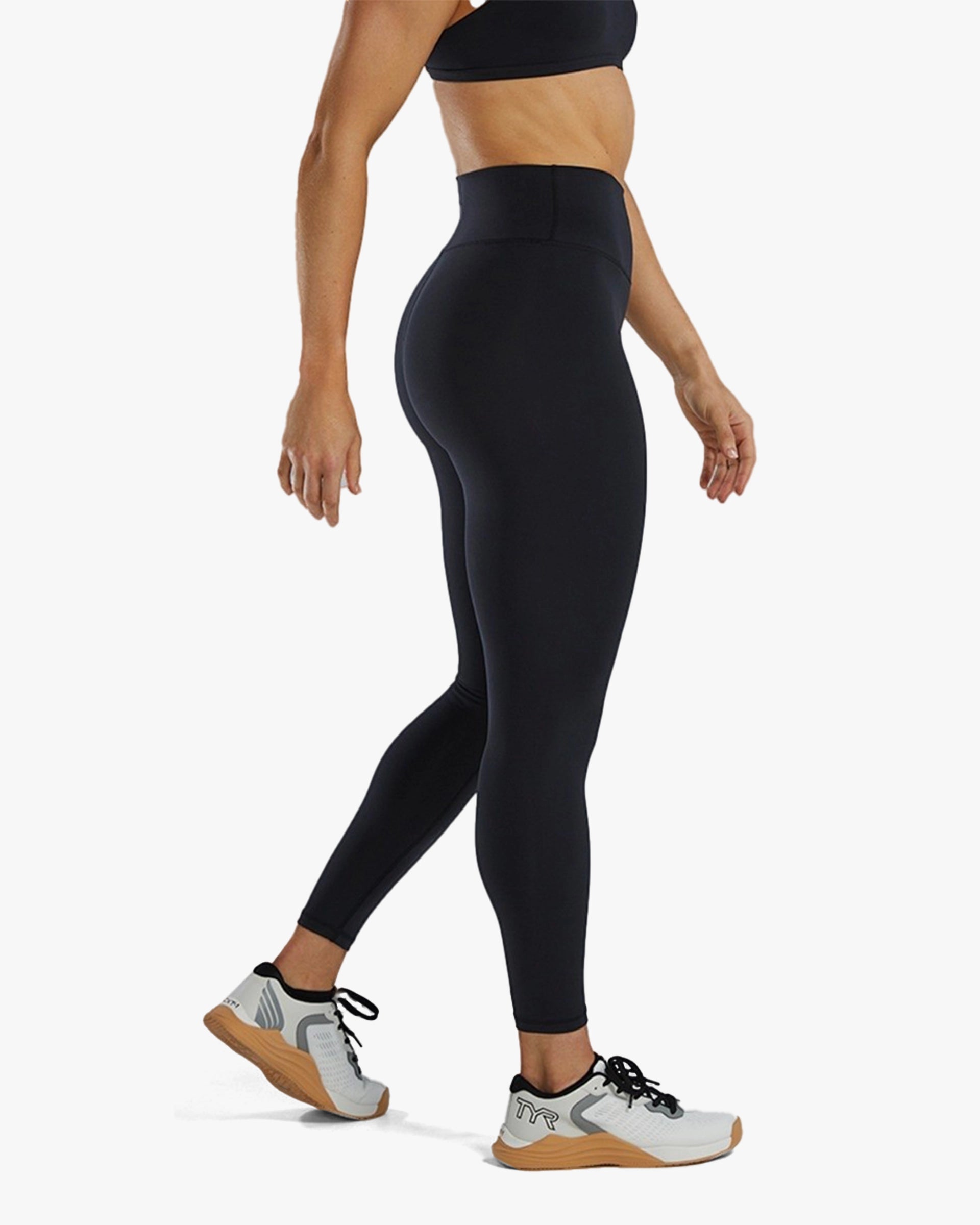 TYR LADIES 25  LEGGINGS BLACK
