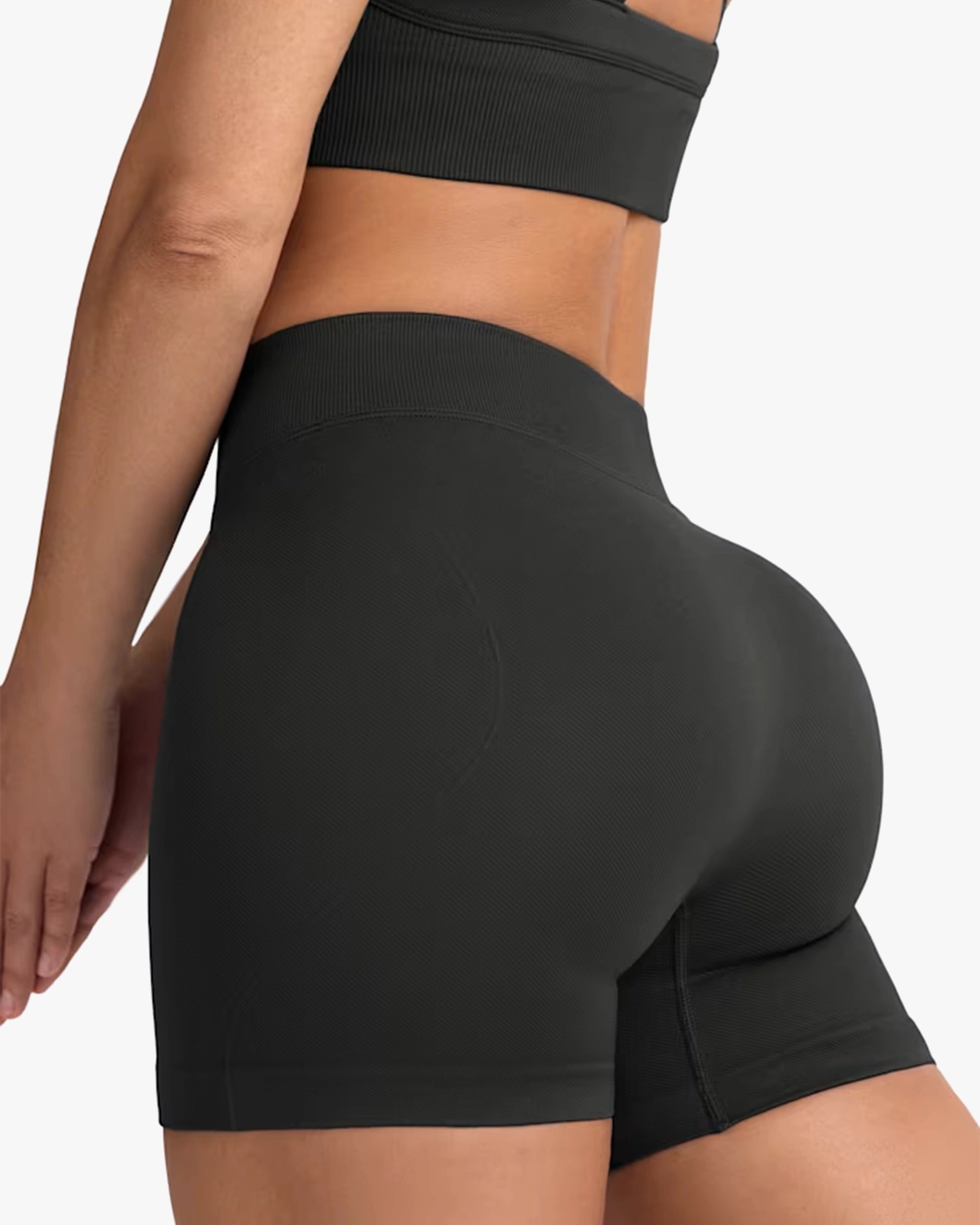 BO&TEE SUPER SCULPT SEAMLESS MINI SHORTS ASH