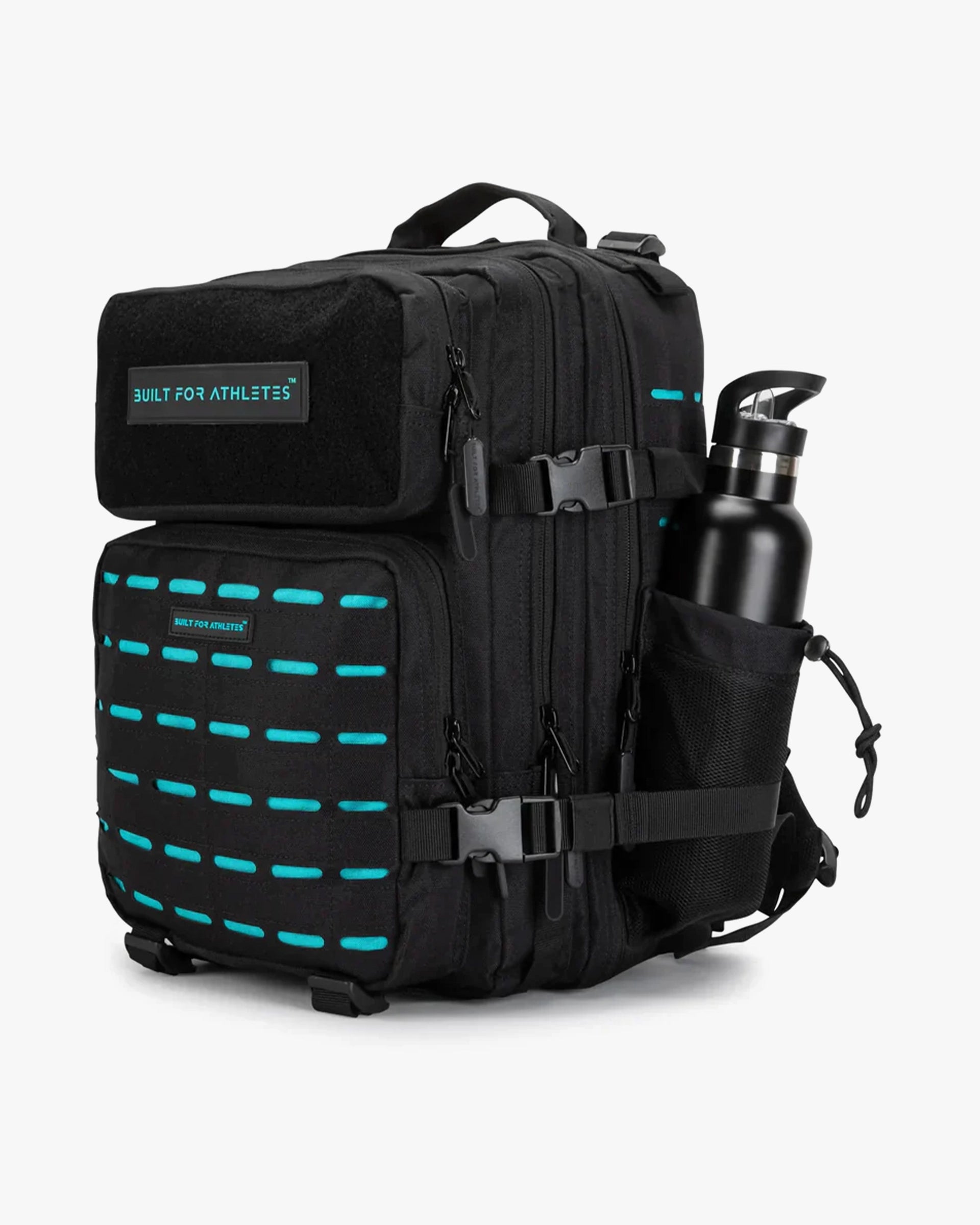 SMALL GYM BACK PACK BUILT FOR ATHLETES BLACK - AQUA