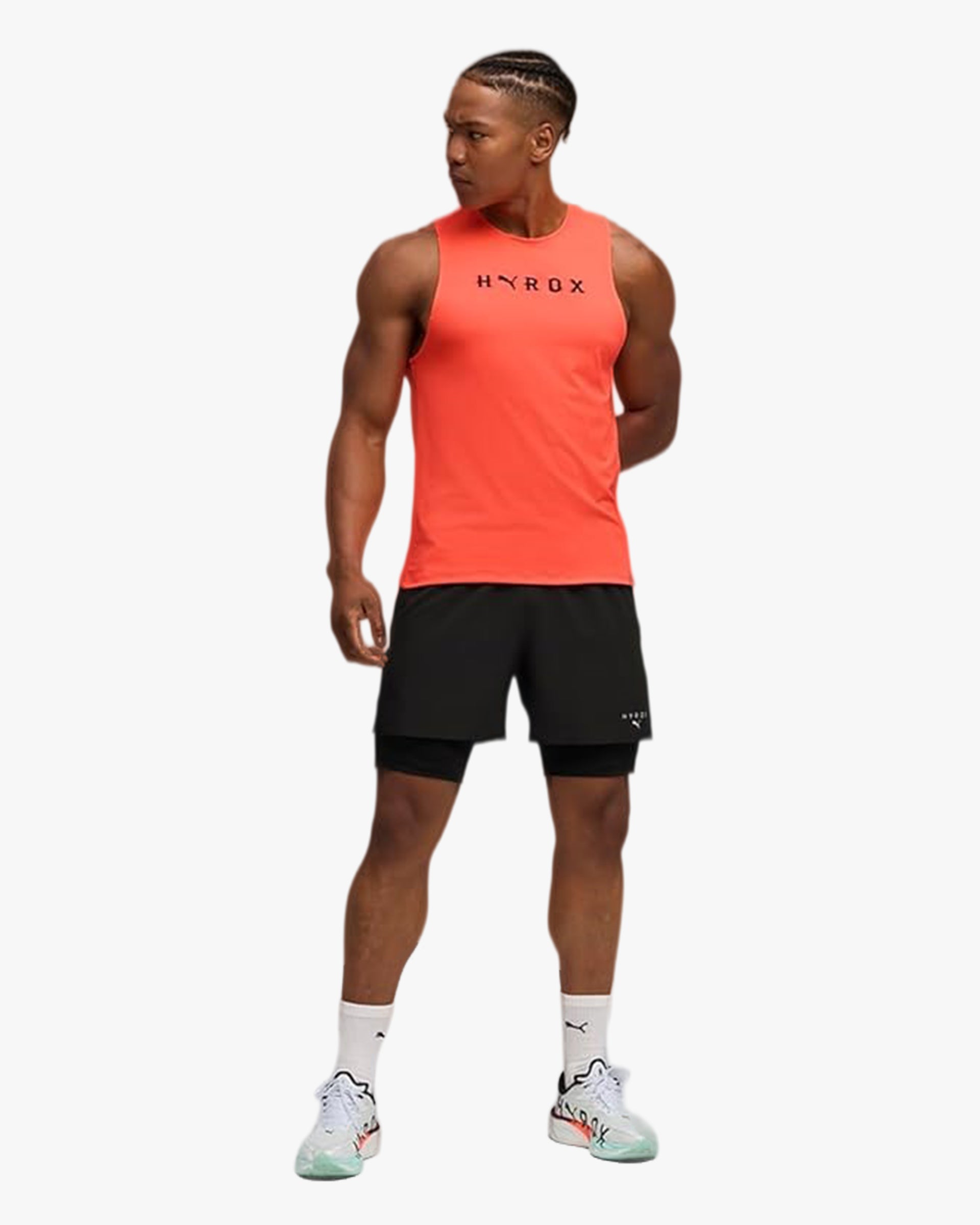 PUMA X HYROX MEN'S CLOUDSPUN THERMOADAPT TANK GLOWING RED