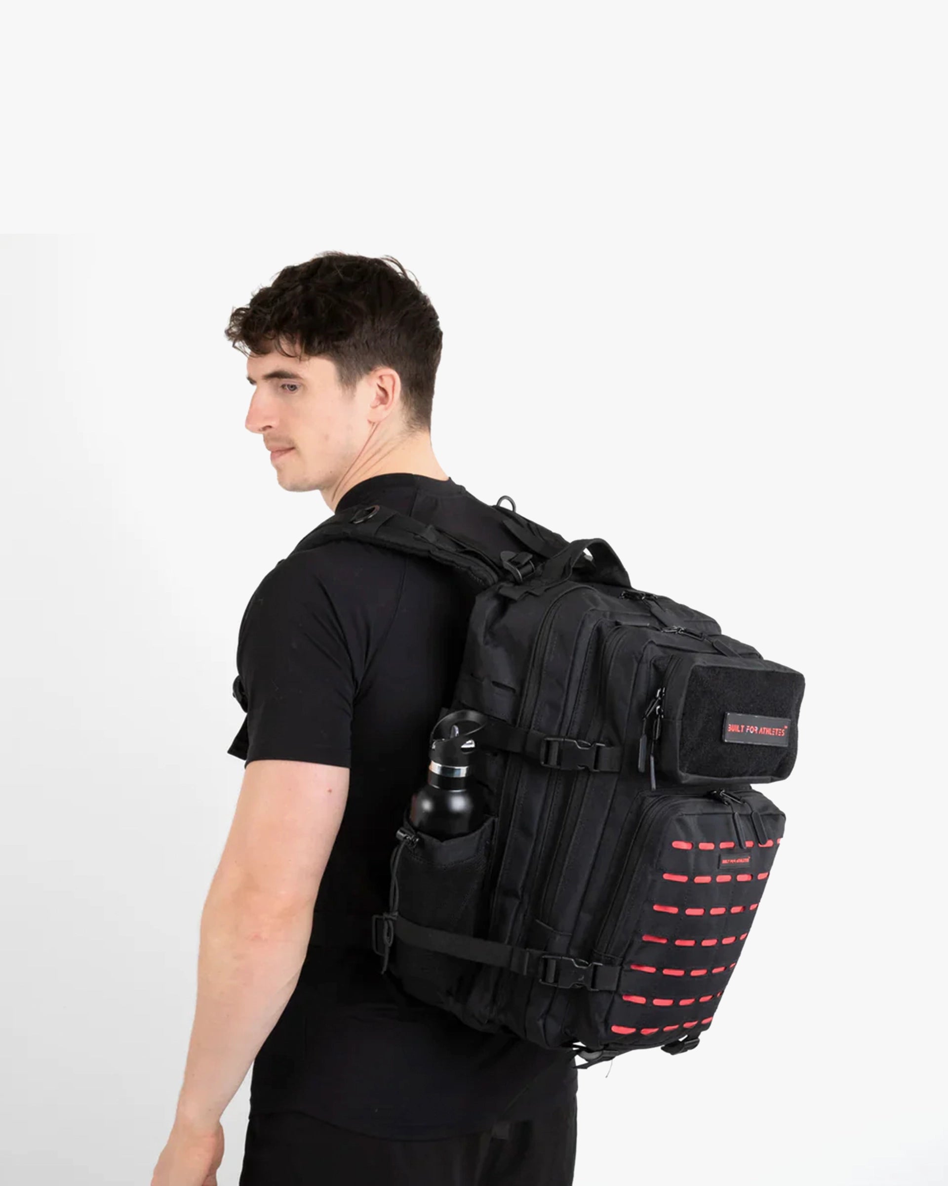 LARGE GYM BACKPACK BUILT FOR ATHLETES BLACK RED
