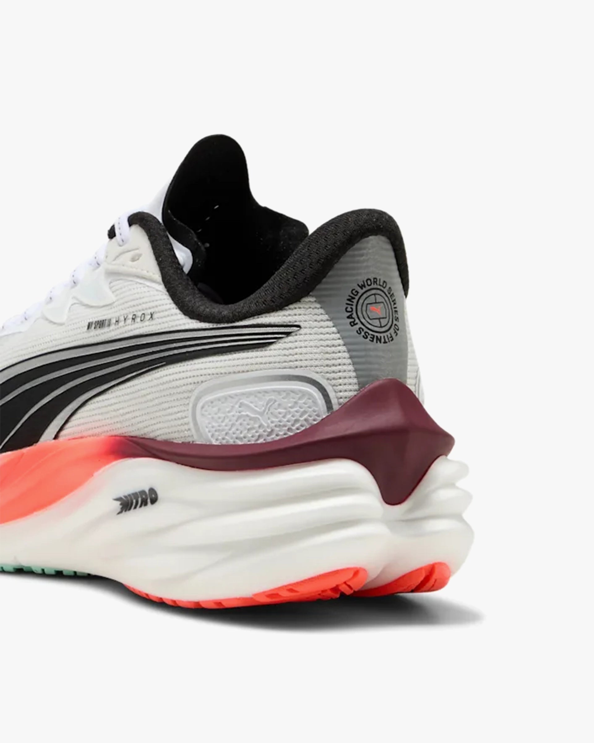 PUMA VELOCITY NITRO 4 HYROX WHITE MINT/GLOWING RED