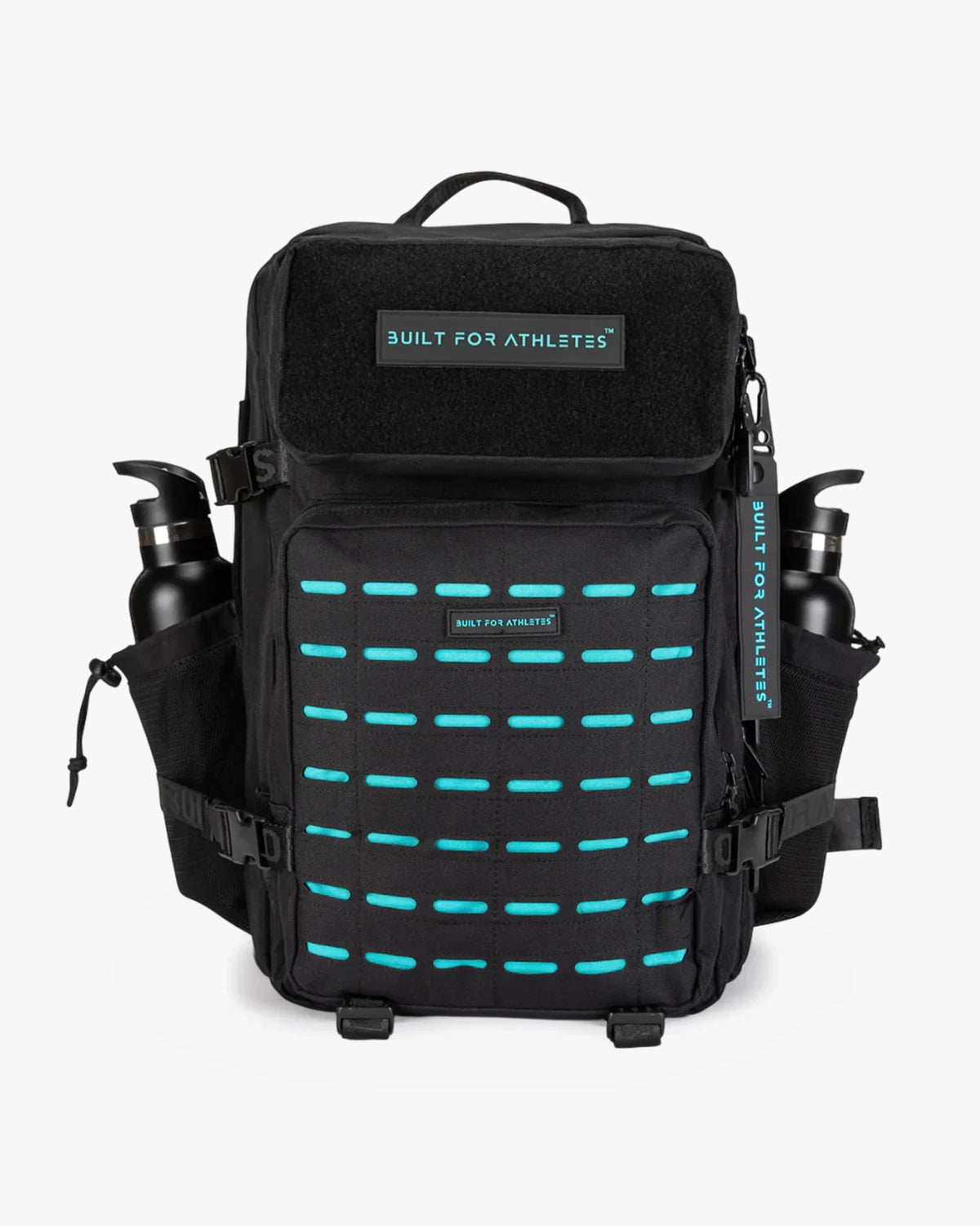 LARGE GYM BACKPACK BUILT FOR ATHLETES BLACK AQUA