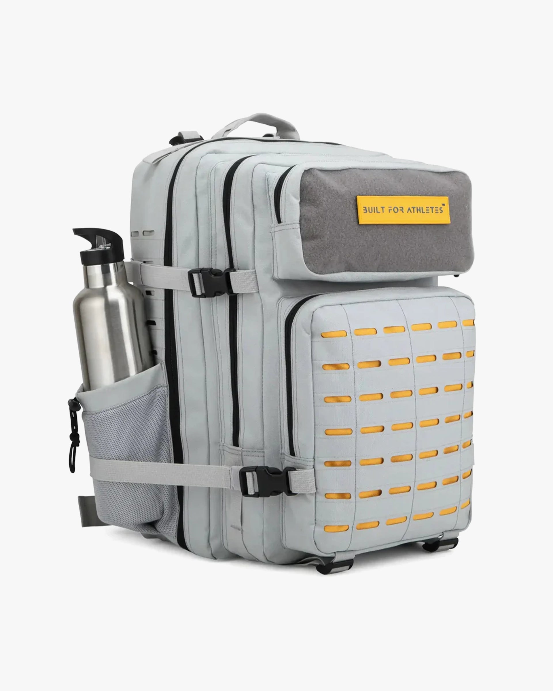 LARGE GYM BACKPACK BUILT FOR ATHLETES GREY YELLOW