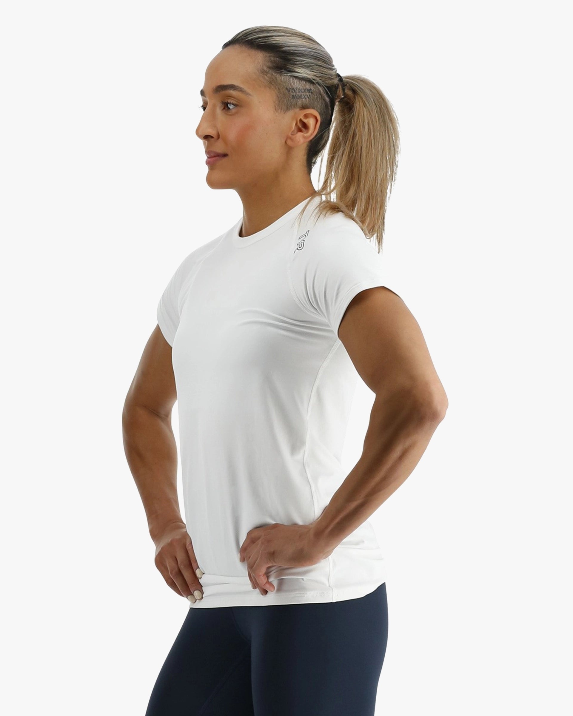 TYR WOMEN DRY SS TEE WHITE
