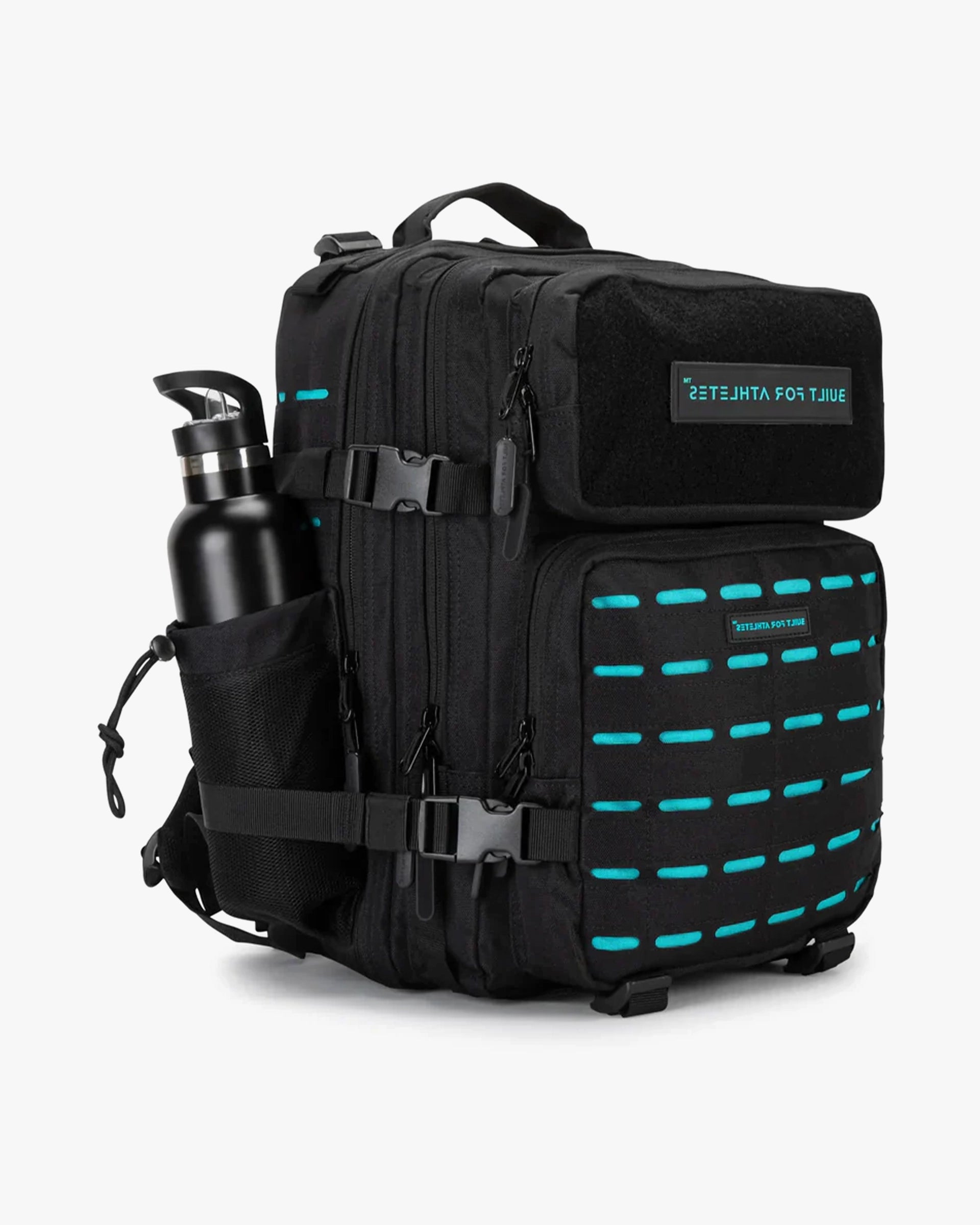 SMALL GYM BACK PACK BUILT FOR ATHLETES BLACK - AQUA
