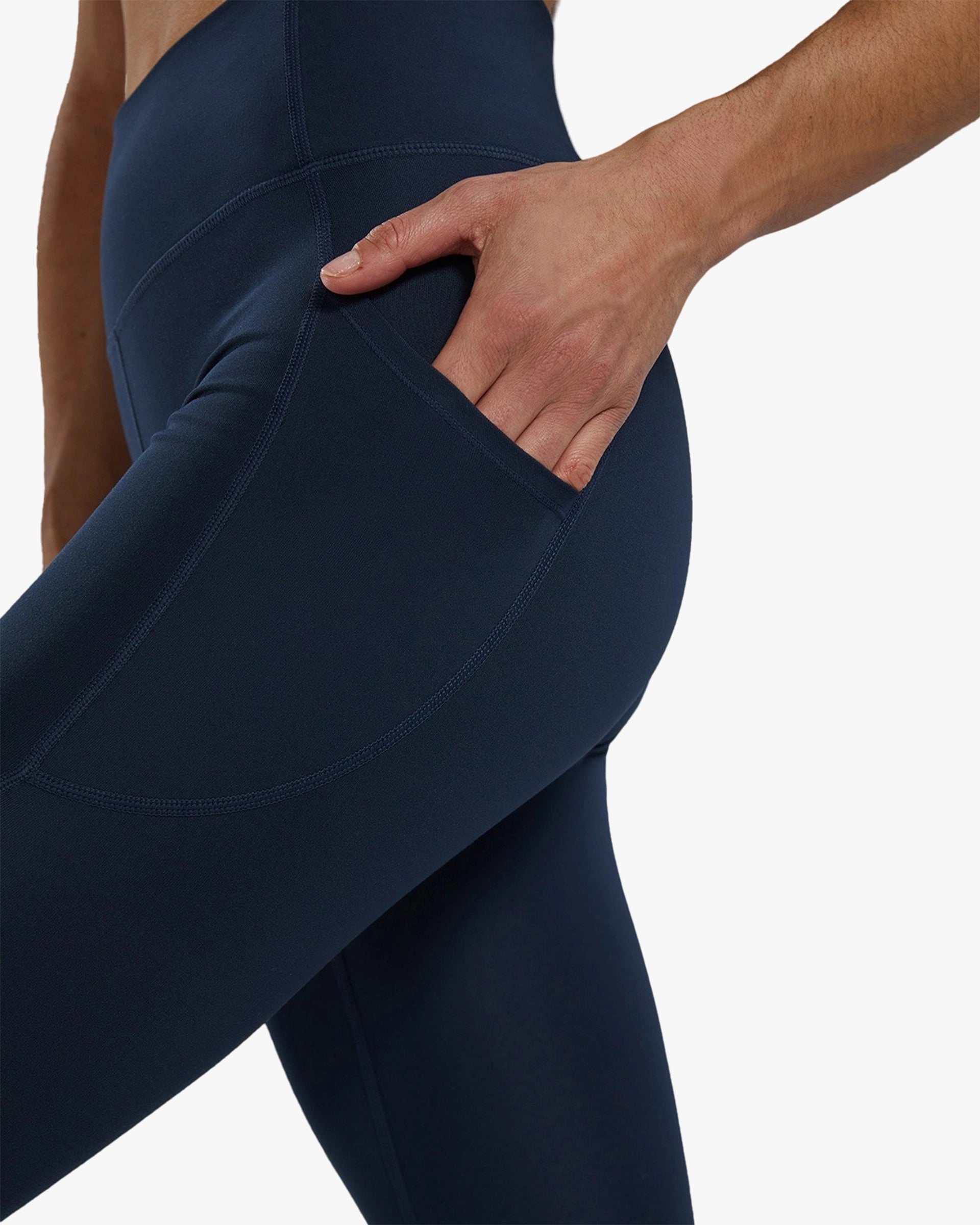 TYR LADIES BK 28  LEGGINGS WITH POCKET TOTAL ECLIPSE