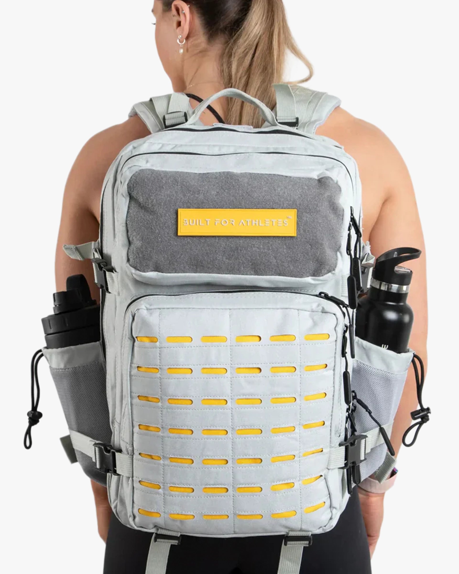 LARGE GYM BACKPACK BUILT FOR ATHLETES GREY YELLOW